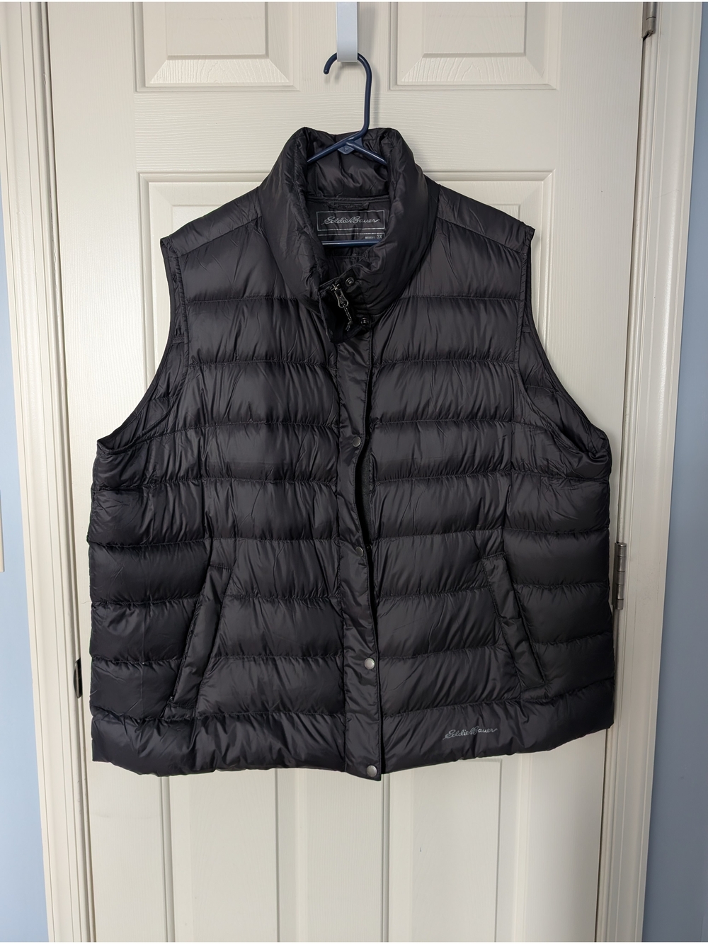 Eddie Bauer Black Quilted Down Vest